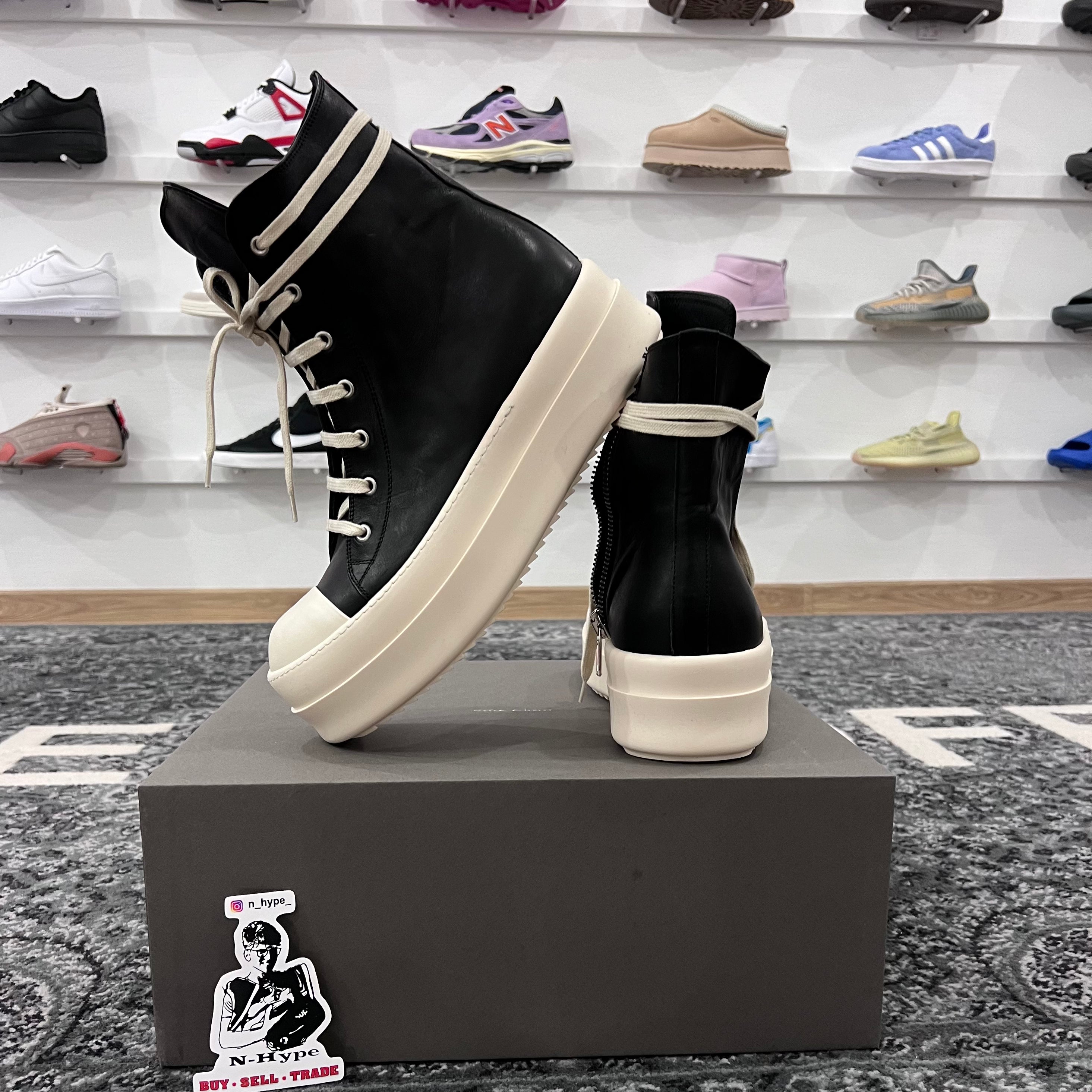 Rick Owens Mega Bumper Leather Sneakers Black Milk Showroom NHype Lodz Polska 3