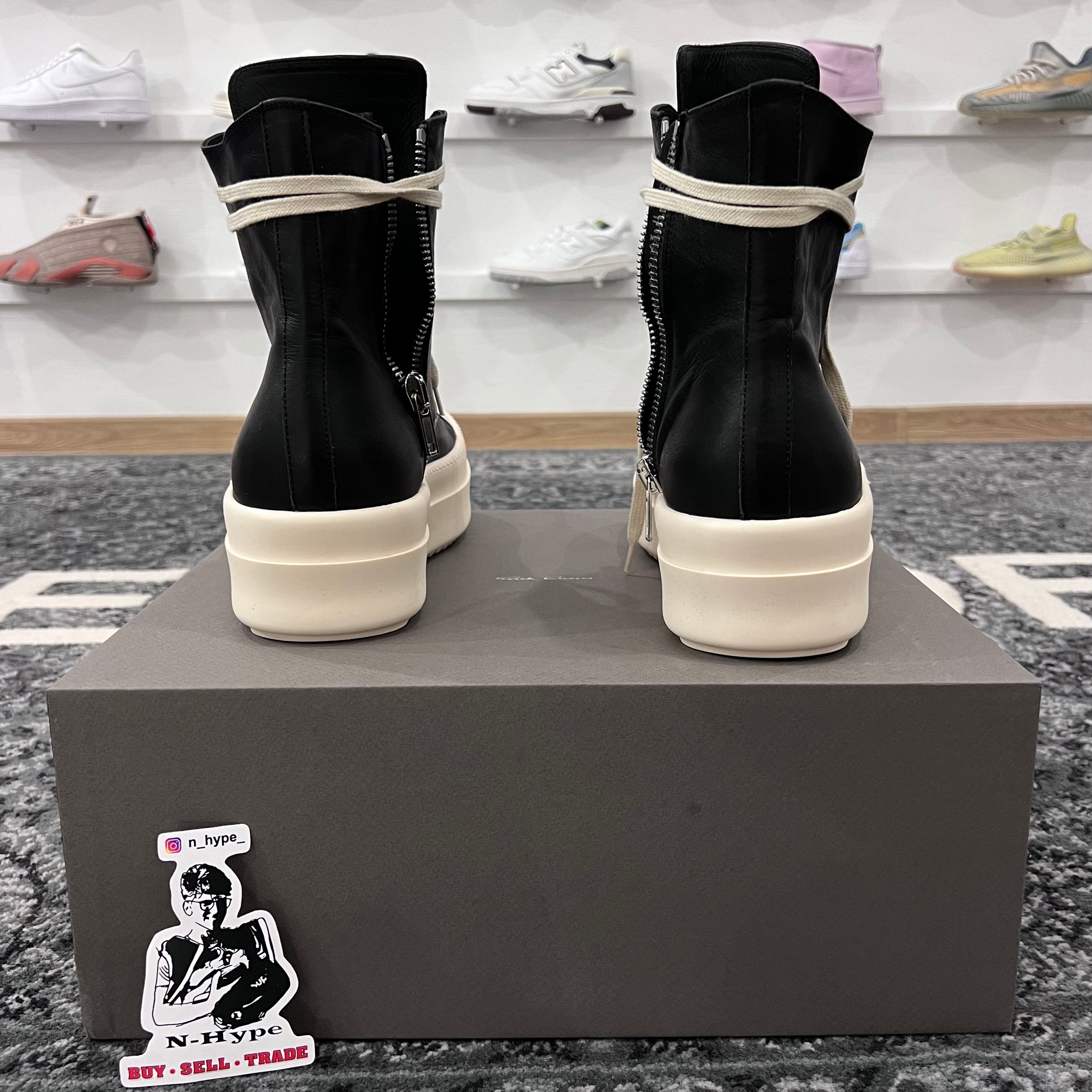 Rick Owens Mega Bumper Leather Sneakers Black Milk Showroom NHype Lodz Polska 4