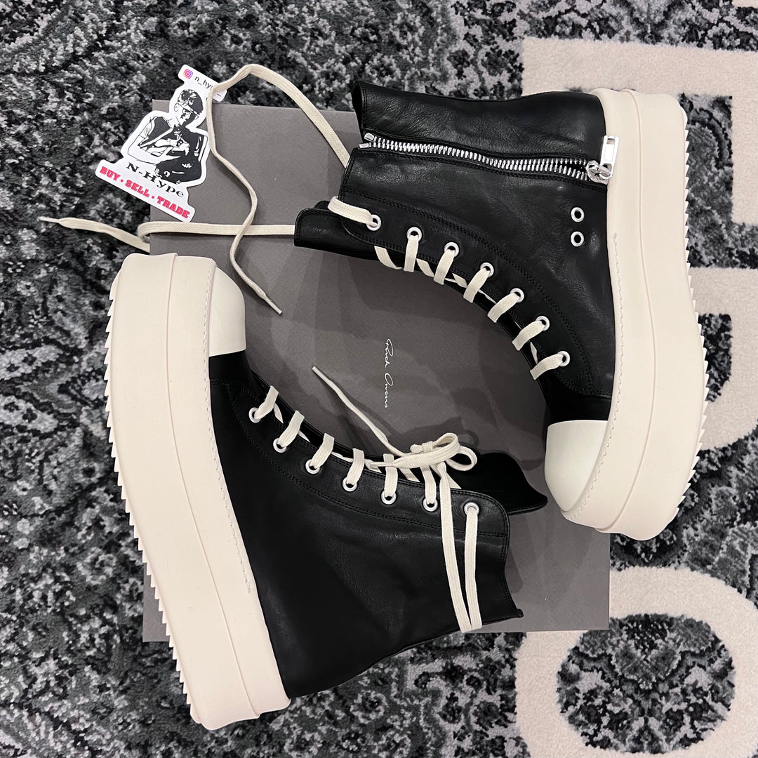 Rick Owens Mega Bumper Leather Sneakers Black Milk Showroom NHype Lodz Polska 5