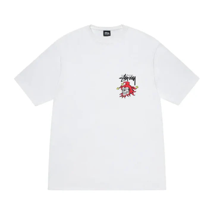 STUSSY JOKER TEE WHITE