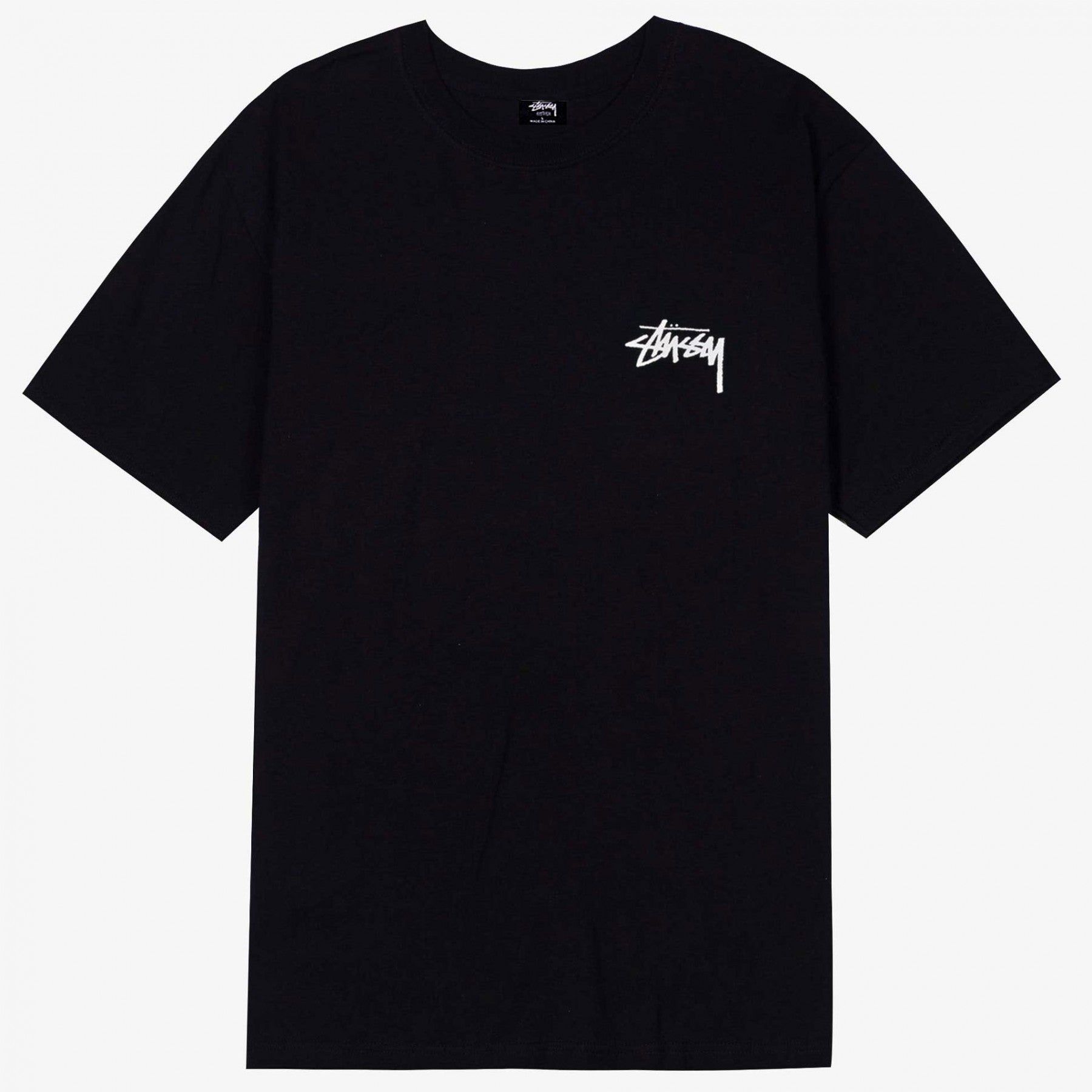 STUSSY PAIR OF DICE SOLID T-SHIRT BLACK