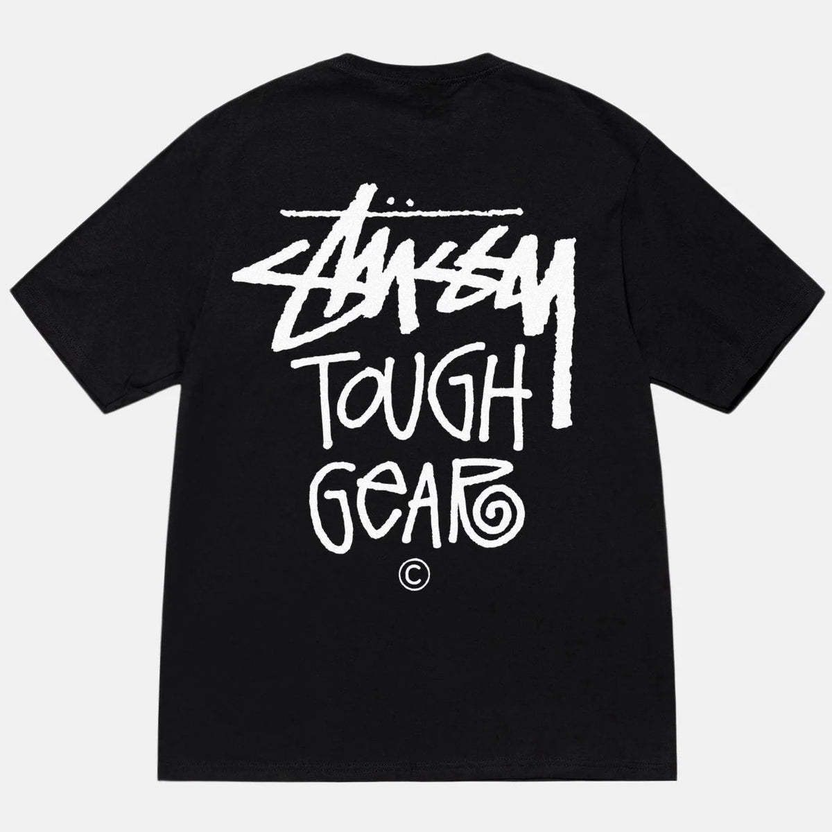 STUSSY TOUGH GEAR TEE BLACK