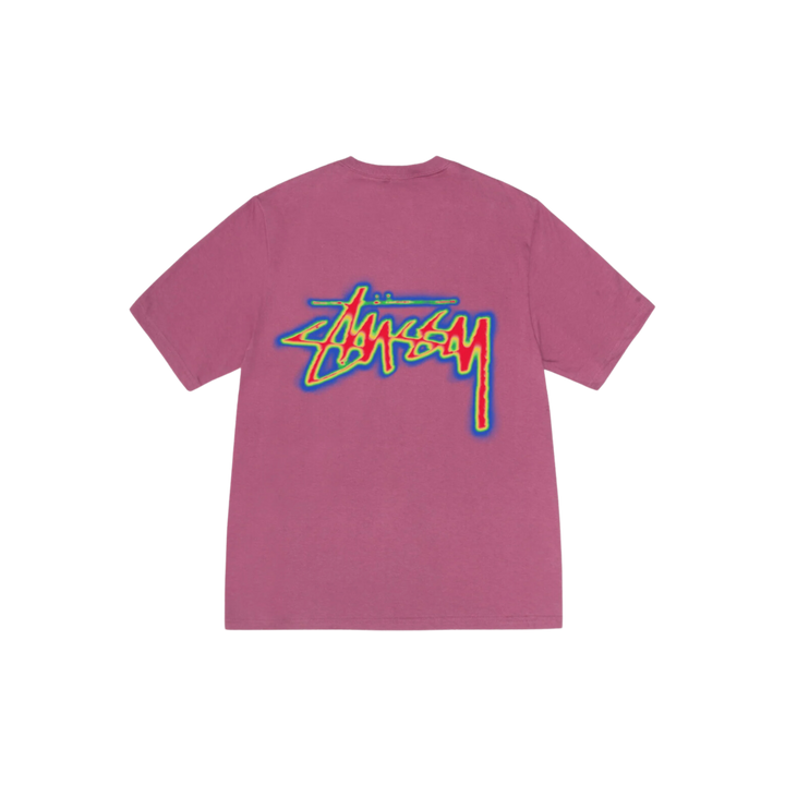 STÜSSY Thermal Stock Tee Berry