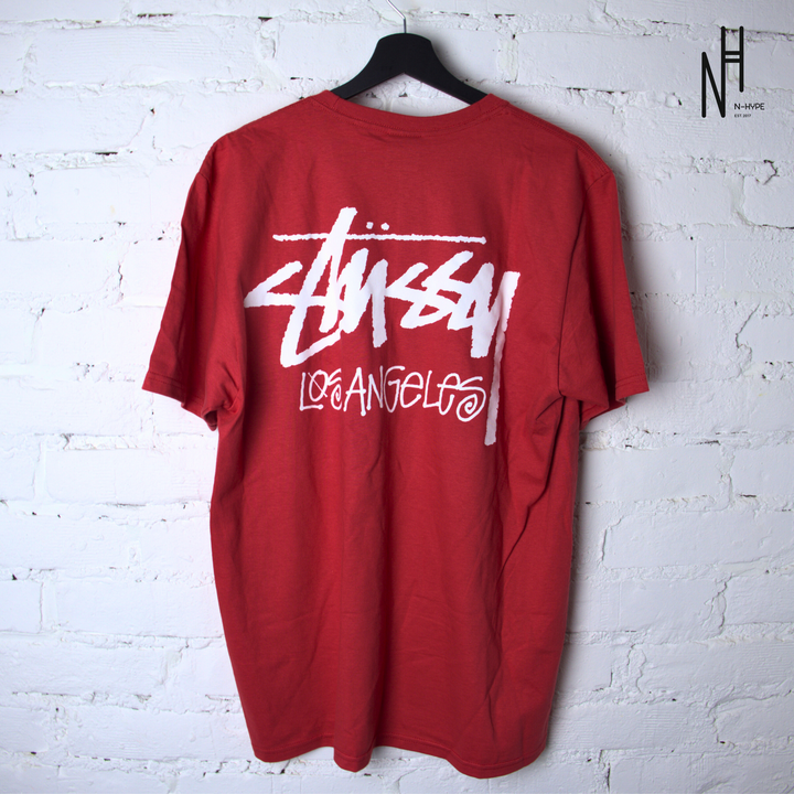 STUSSY Los Angeles Tee Red Front Lodz Polska NHype Showroom