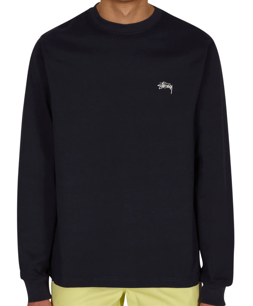 STUSSY Stock Logo LS Crew Navy Showroom nHype Lodz Polska