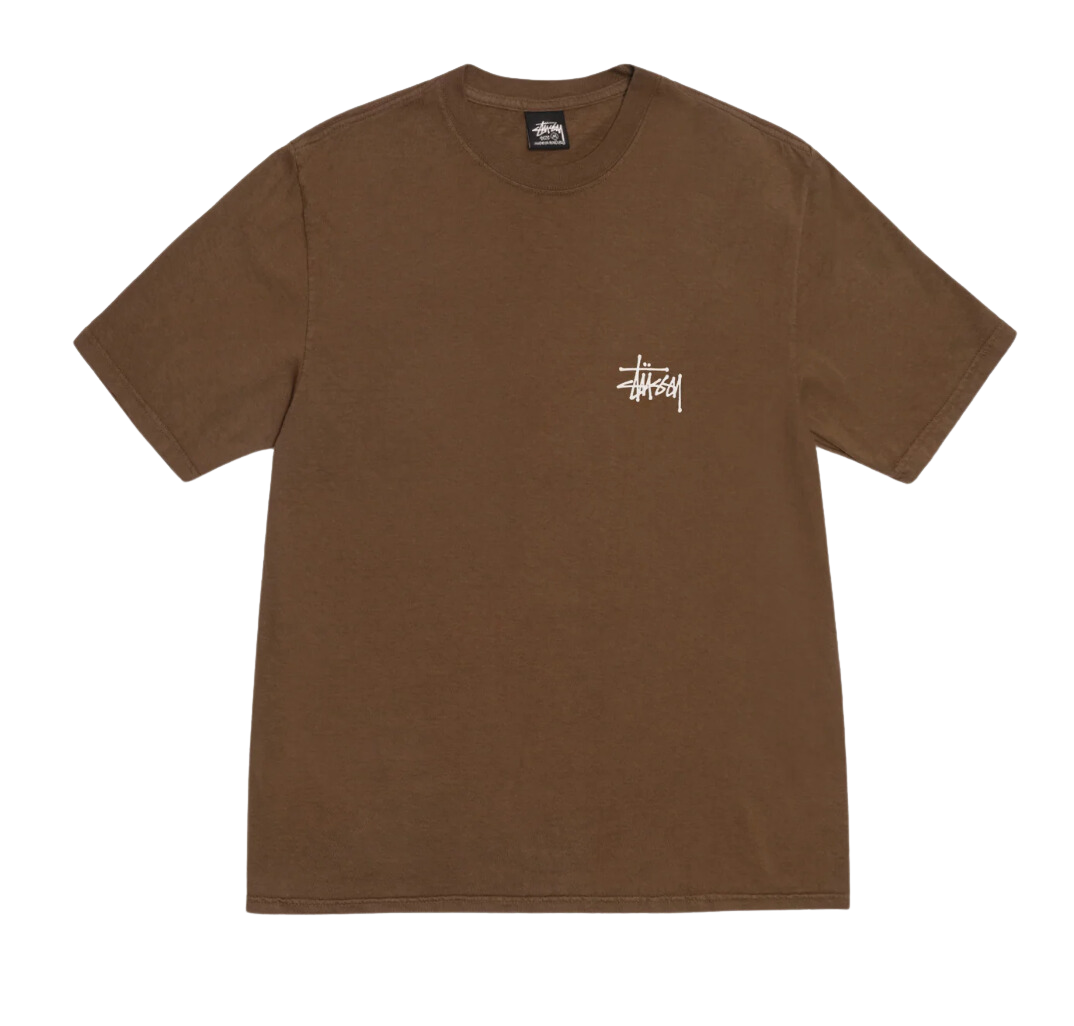 STÜSSY BASIC STÜSSY TEE PIGMENT DYED Brown Showroom NHype Lodz Polska