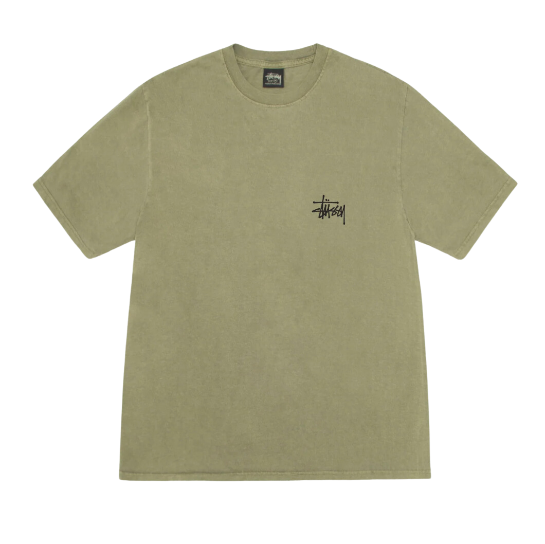 STÜSSY BASIC STÜSSY TEE PIGMENT DYED Olive Showroom nHype Lodz Polska