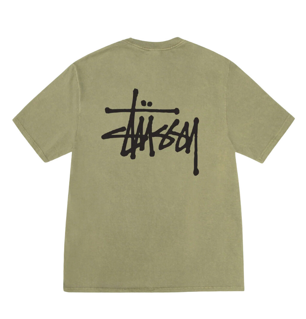 STÜSSY BASIC STÜSSY TEE PIGMENT DYED Olive Showroom nHype Lodz Polska 2