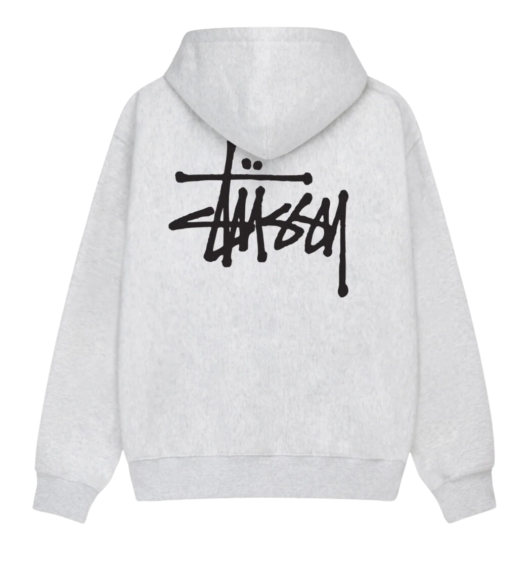 STUSSY Basic Hood Ash Heather N Hype