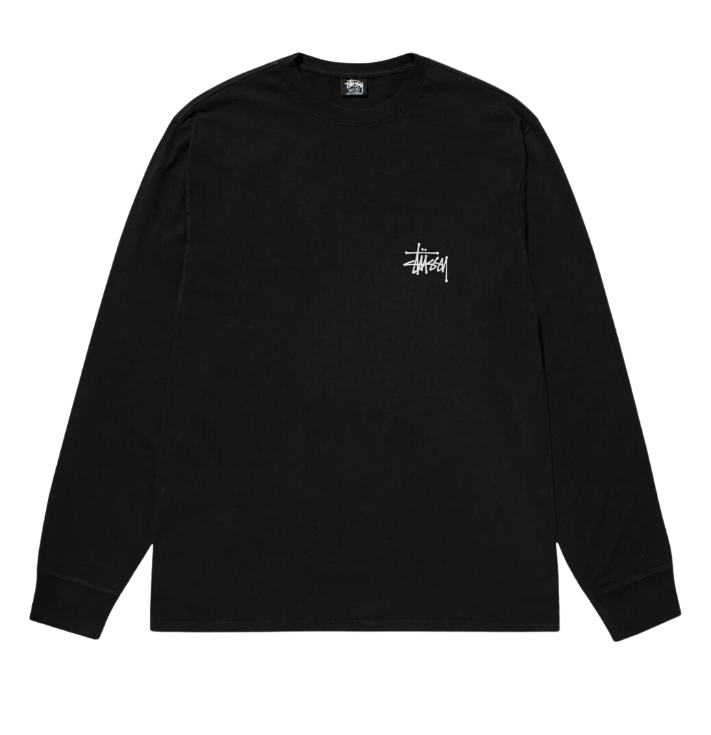 STÜSSY INTL CREW LS TEE PIGMENT DYED Black Showroom NHype Lodz Polska