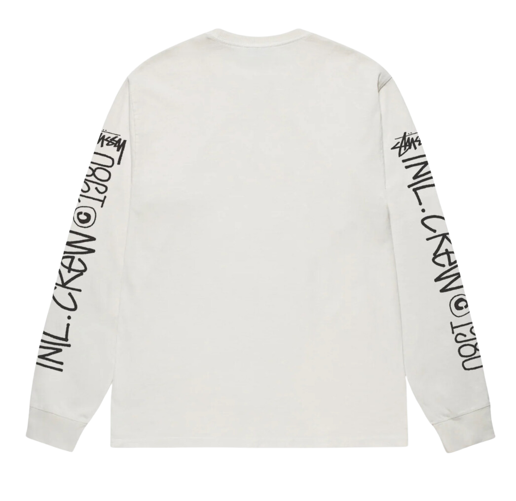 STÜSSY INTL CREW LS TEE PIGMENT DYED White Showroom NHype Lodz Polska 2