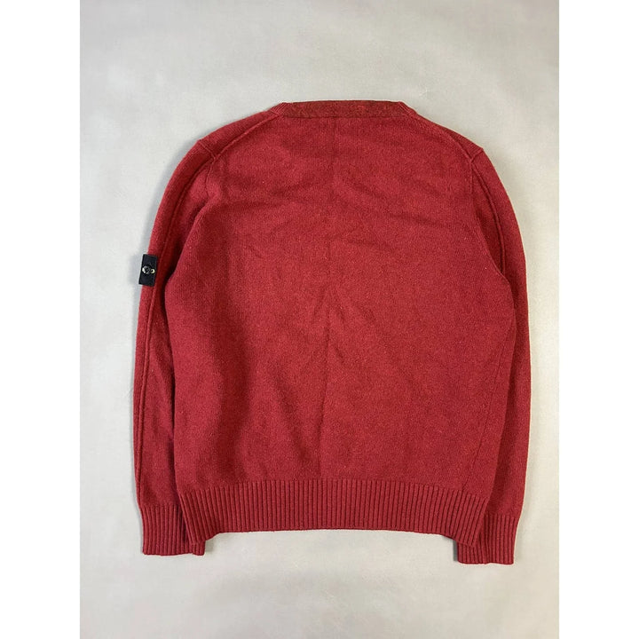 Stone Island Red Sweater Vintage Knit AW 2011 Lodz Polska Tyl