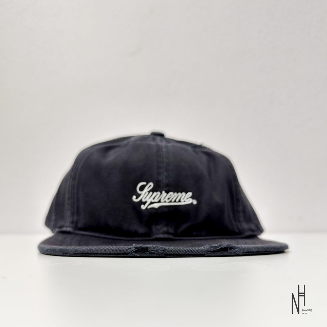 Supreme Heavy Chino 6-Panel Cap Black N-Hype czapka z daszkiem czarna