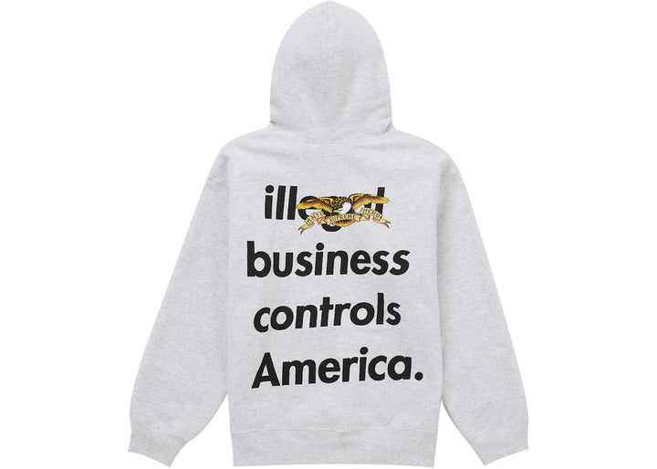Supreme ANTIHERO Hooded Sweatshirt (FW25) Ash Grey - Szary - N-Hype
