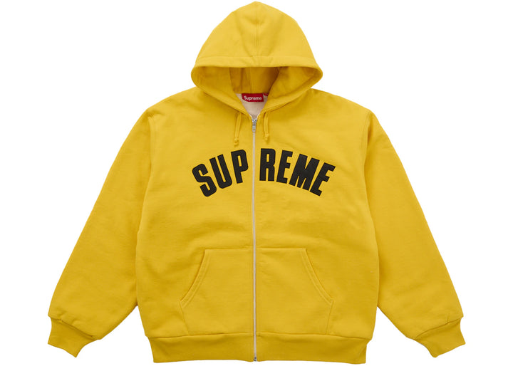Supreme Arc Thermal Lined Zip Up Hooded Sweatshirt Yellow - Żółty - N-Hype