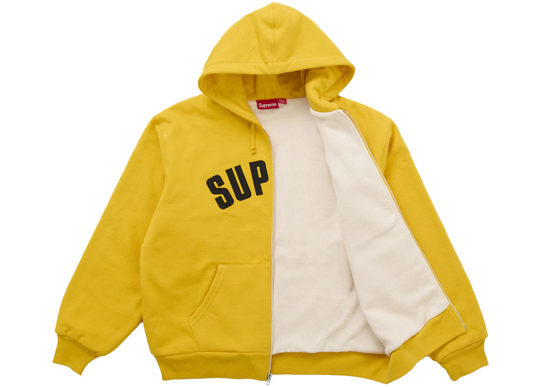 Supreme Arc Thermal Lined Zip Up Hooded Sweatshirt Yellow - Żółty - N-Hype