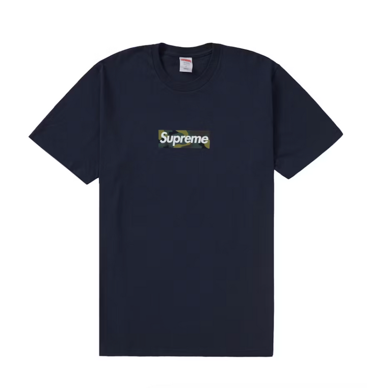 Supreme Box Logo Tee (FW23) Navy Front Lodz Polska
