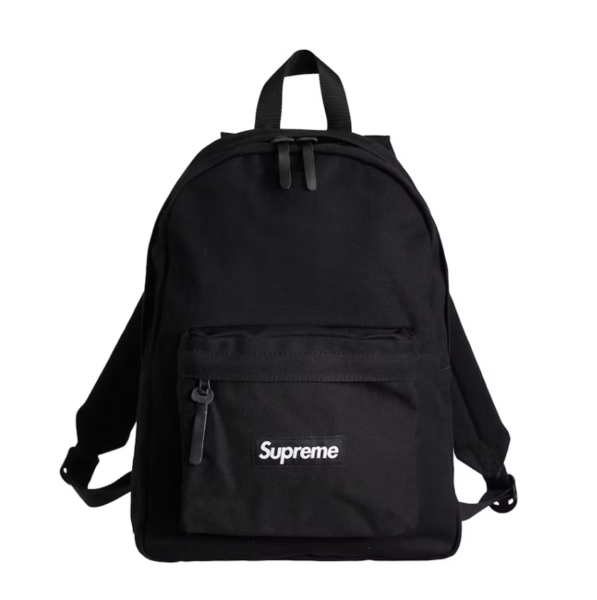 Supreme Canvas Backpack Black front Lodz Polska