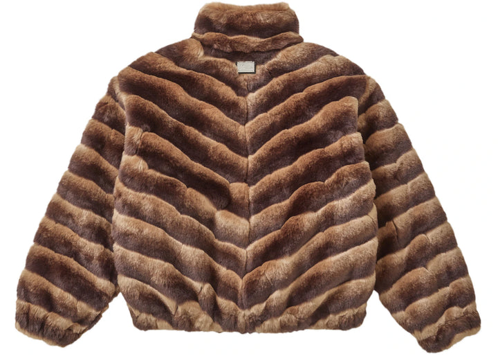 Supreme Faux Fur Jacket Brown - Brąz - N-Hype