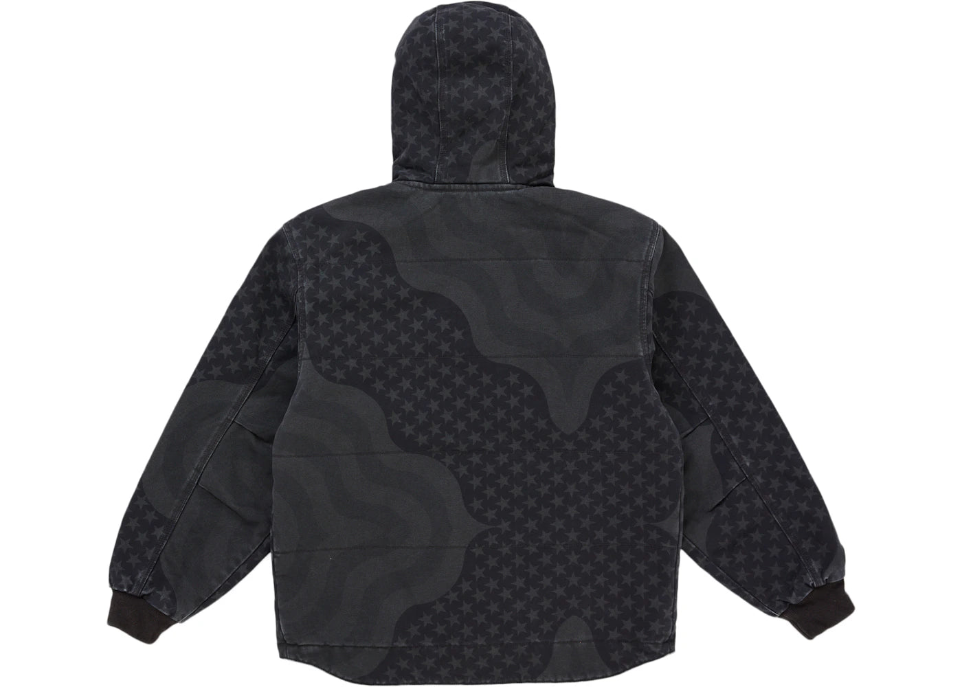 Supreme Flag Quilted Hooded Work Jacket黒 Supreme Flag Quilted Hooded Work Jacket Black | N-Hype