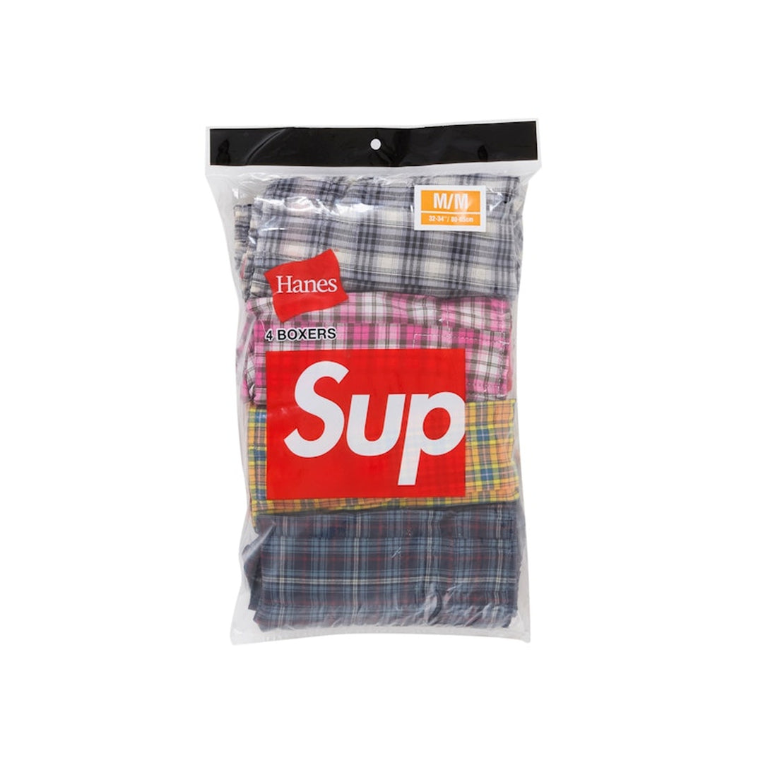 Supreme Hanes Plaid Boxers (4 Pack) Multicolor - Wielokolorowy - N-Hype