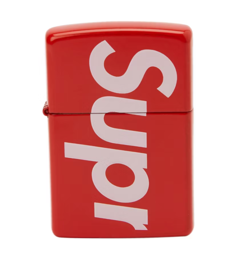 Supreme Logo Zippo Red Lodz Polska Front 1