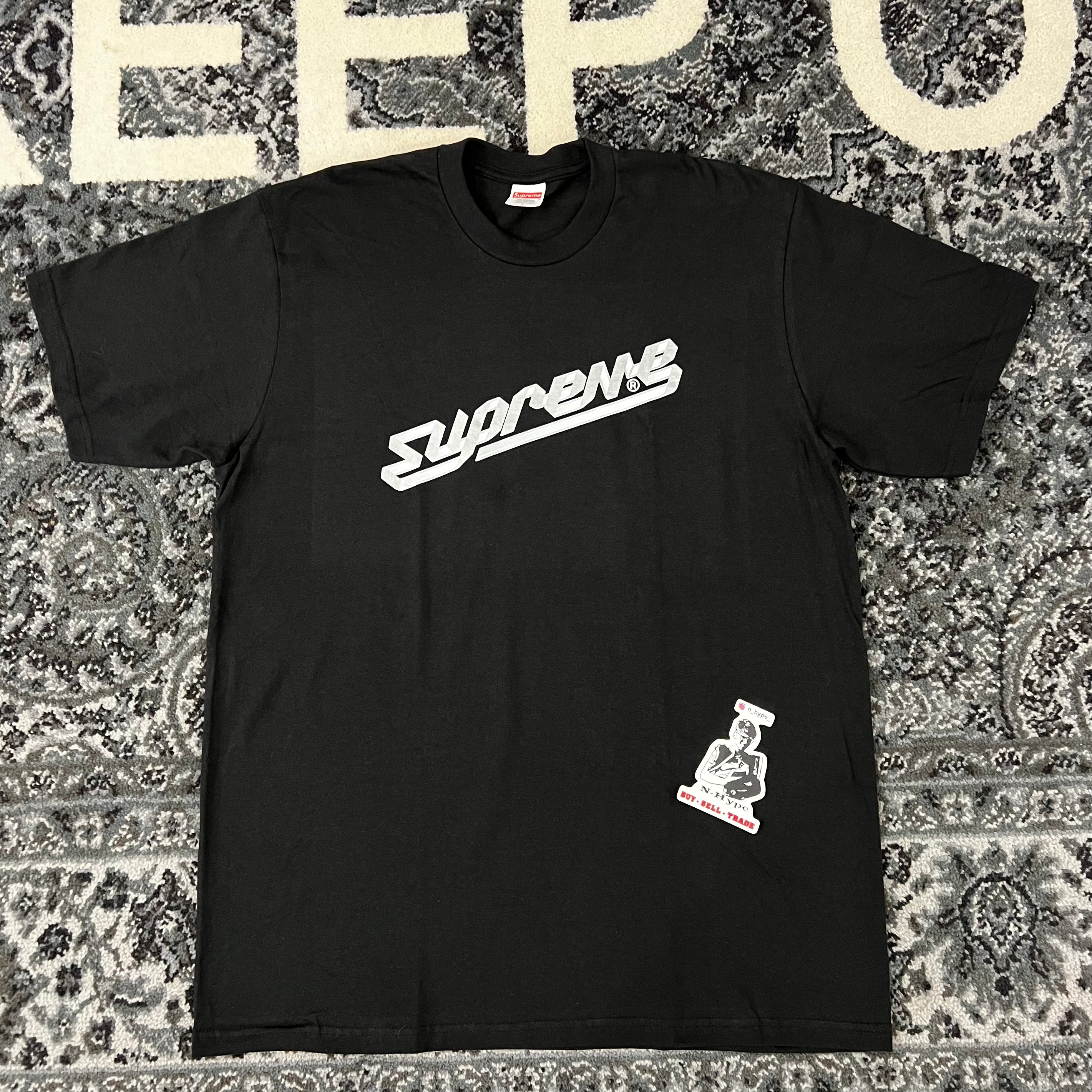 Supreme banner top tee black