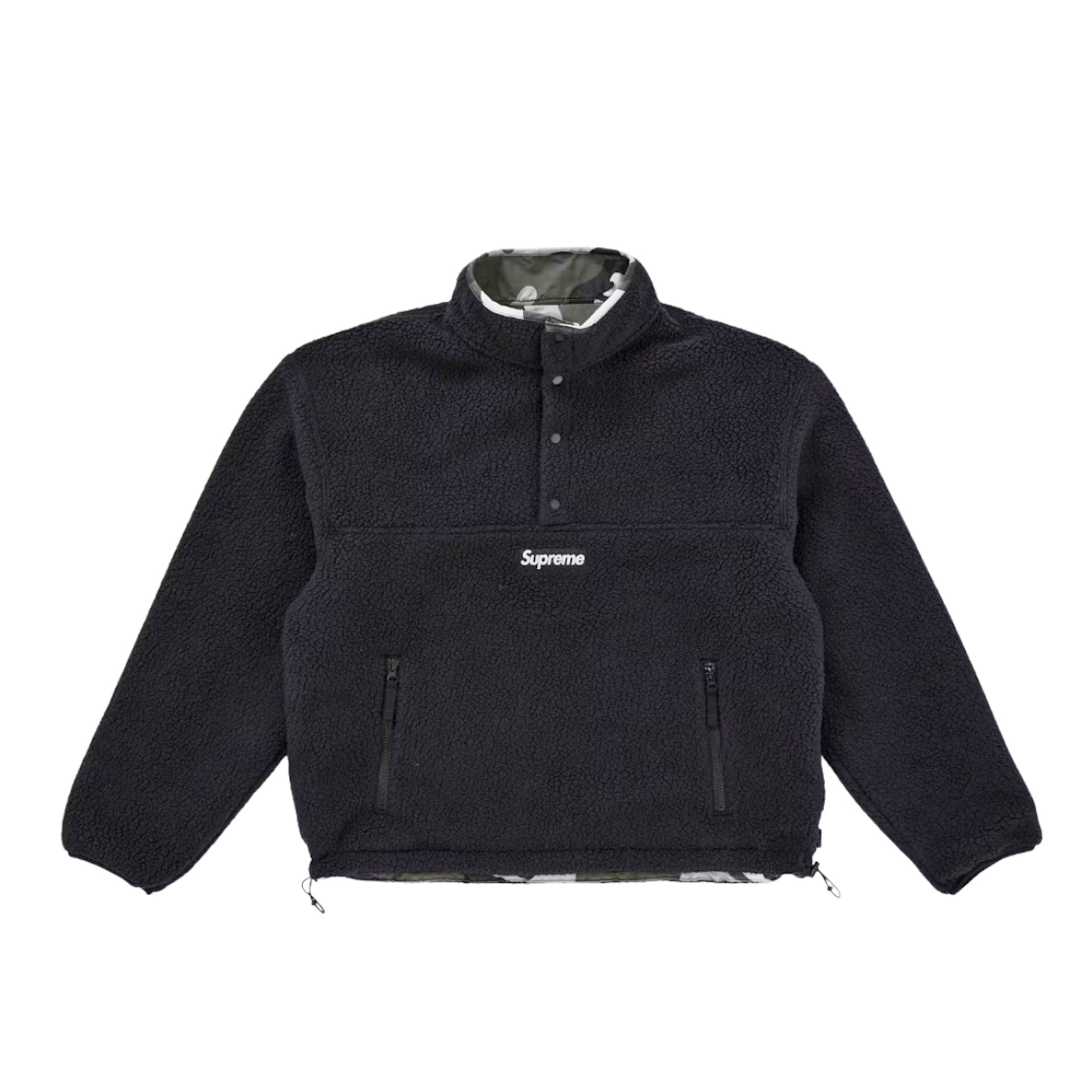 Supreme Polartec Shearling Reversible Pullover Black | N-Hype