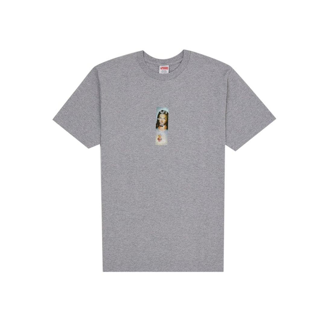 Supreme Prayer Card Box Logo Tee Heather Grey - Szary - N-Hype