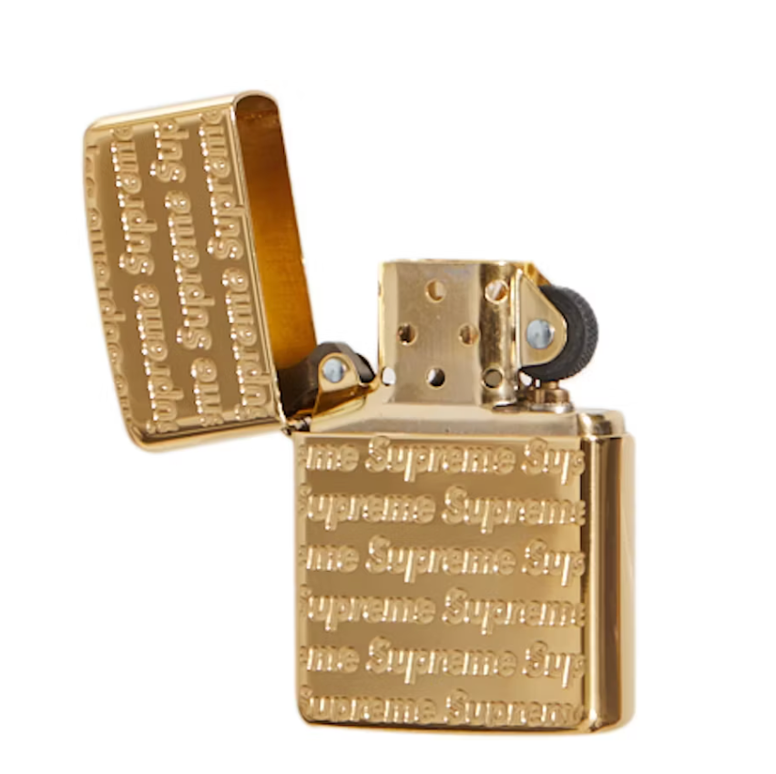 Supreme Repeat Engraved Zippo Gold Lodz Polska Front 2