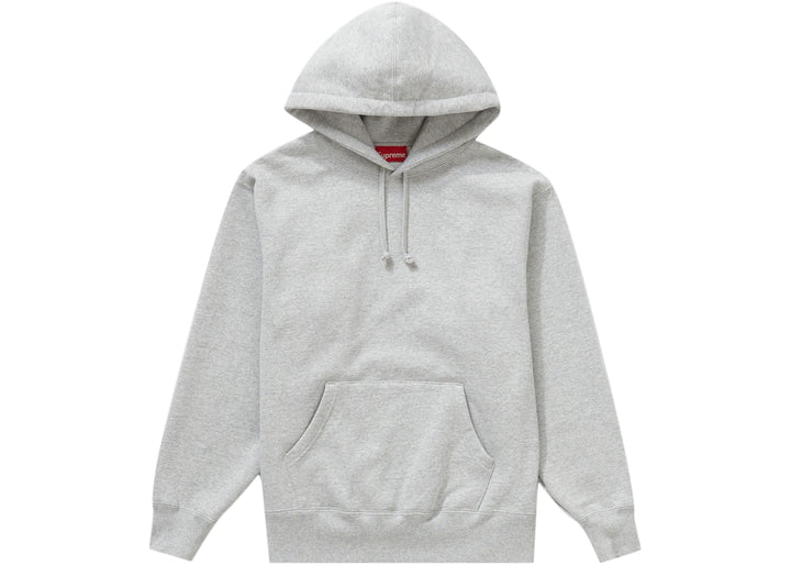 Supreme Satin Appliqué Hooded Sweatshirt Heather Grey - Szary - N-Hype