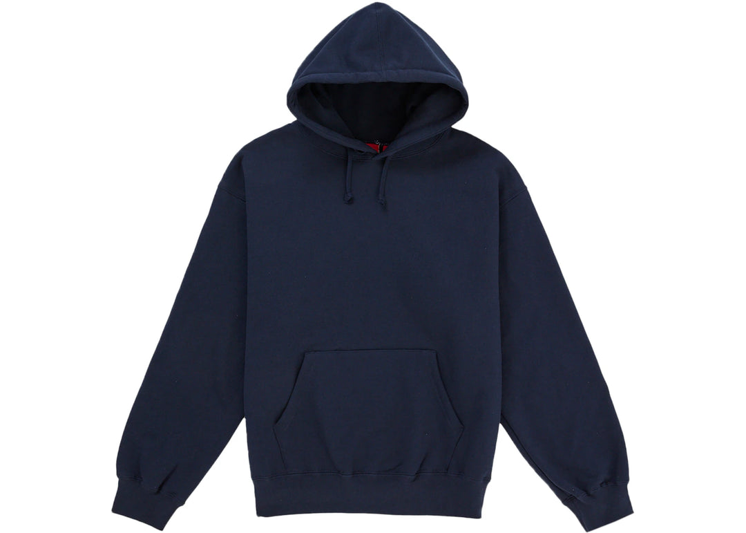 Supreme Satin Applique Hooded Sweatshirt (SS26) Washed Navy - Granat - N-Hype