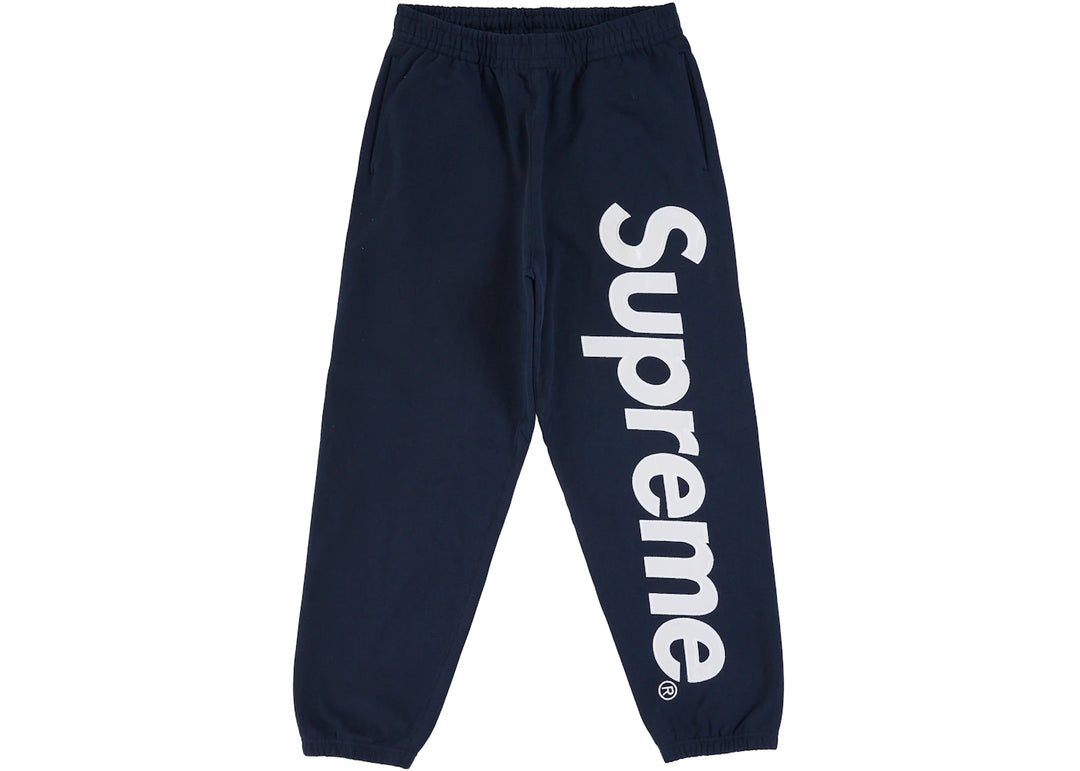 Supreme Satin Applique Sweatpant (SS26) Washed Navy - Granat - N-Hype