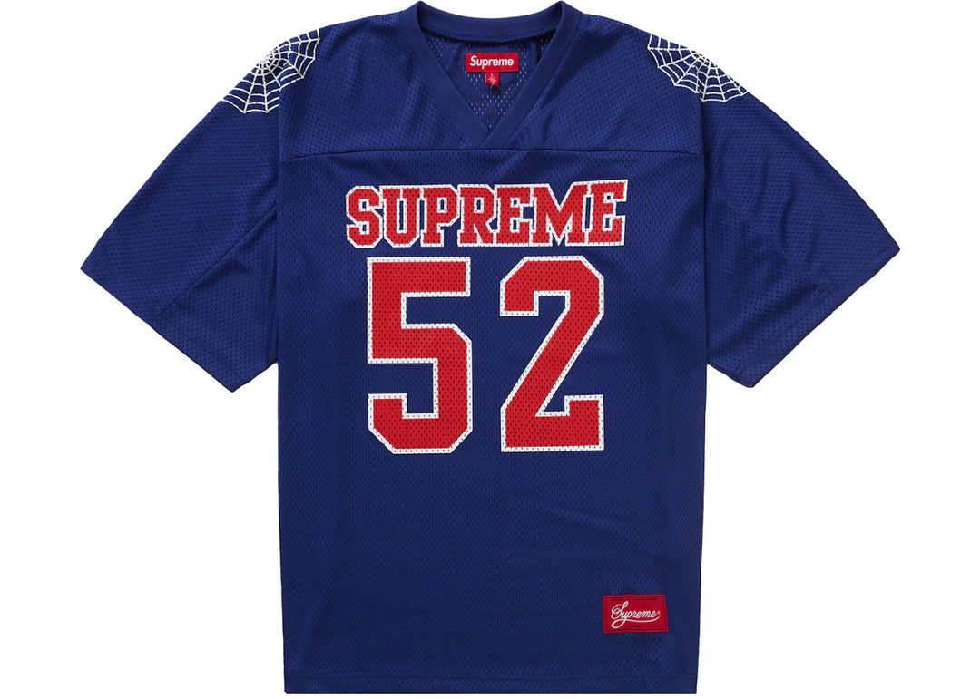 Supreme Spiderweb Football Jersey Navy - N-Hype