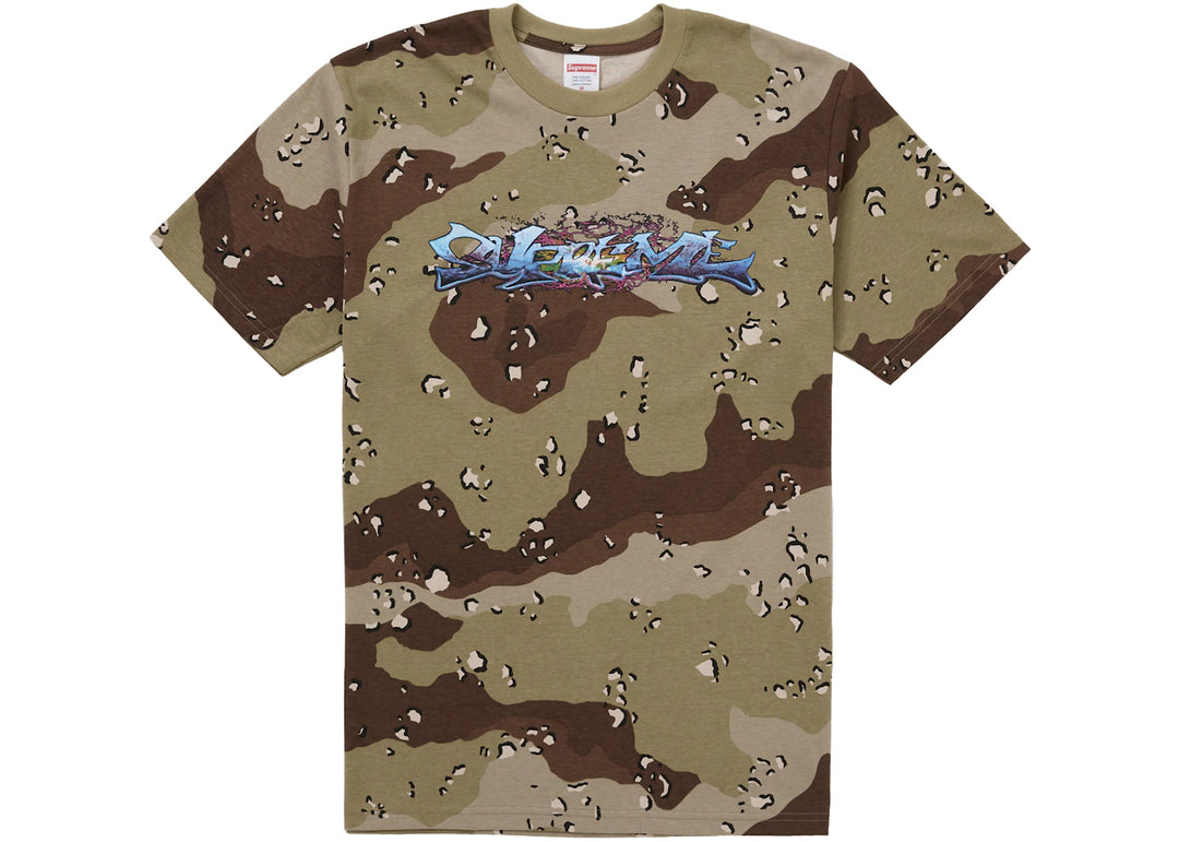 Supreme Tag Tee Chocolate Chip Camo - Brąz - N-Hype