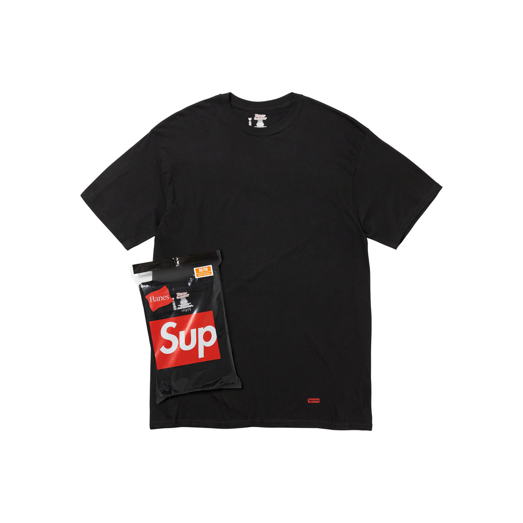 Supreme x Hanes Tagless Tee Black N Hype