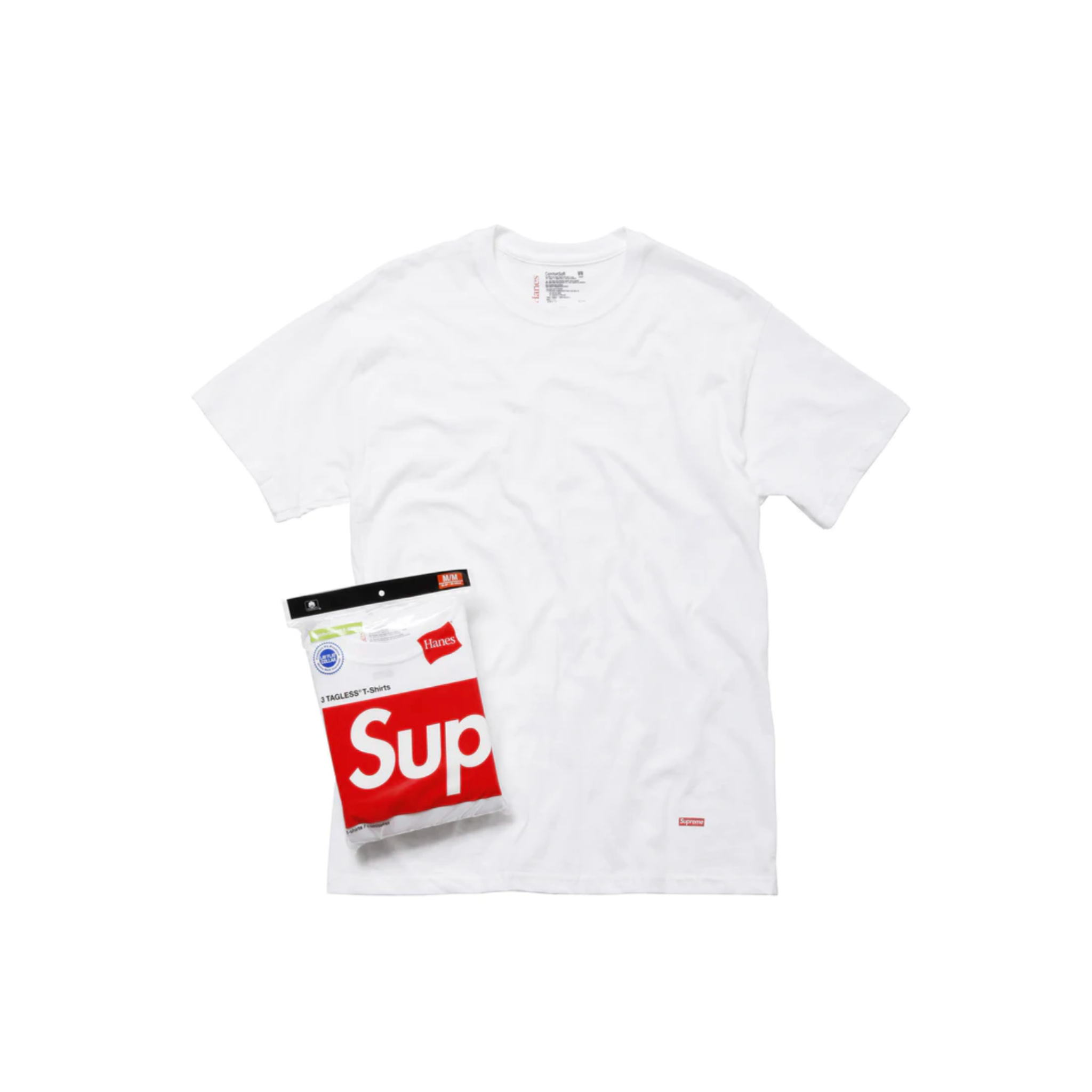 Supreme x Hanes Tagless T-Shirt 'Weiß'