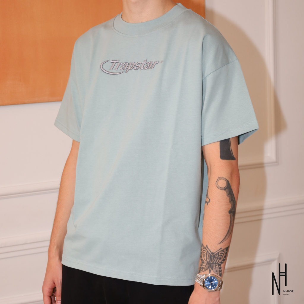 Trapstar Hyperdrive Embroidered Tee Light Blue – N-Hype Trapstar Hyperdrive Embroidered Tee Light Blue – N-Hype