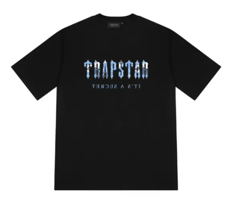 Trapstar Decoded Tee Black Blue Camo Przod Lodz Polska