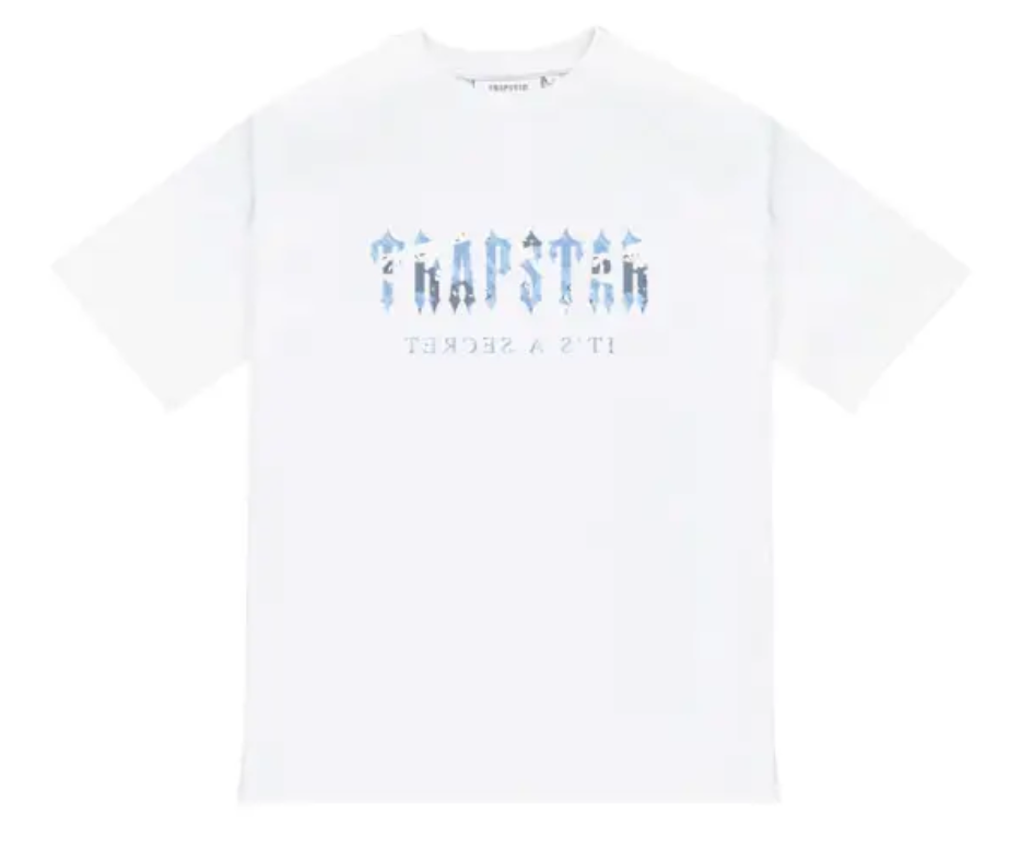 Trapstar Decoded Tee White Blue Camo Przod Lodz Polska