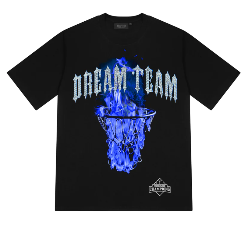 Trapstar Dream Team Tee Black Blue Przod Lodz Polska