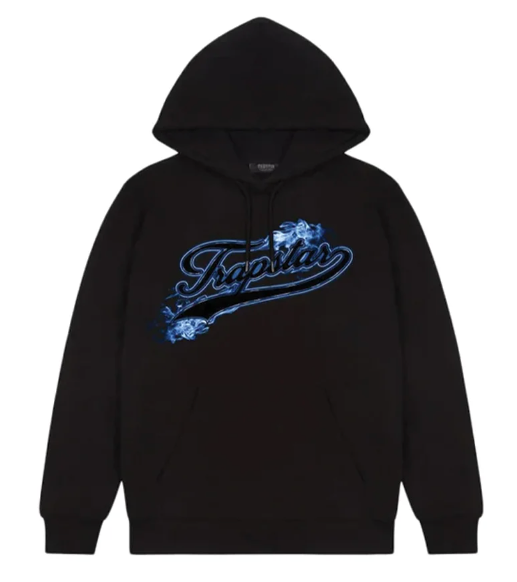 Trapstar Hot Rod Hoodie Black Blue Przod Lodz Polska