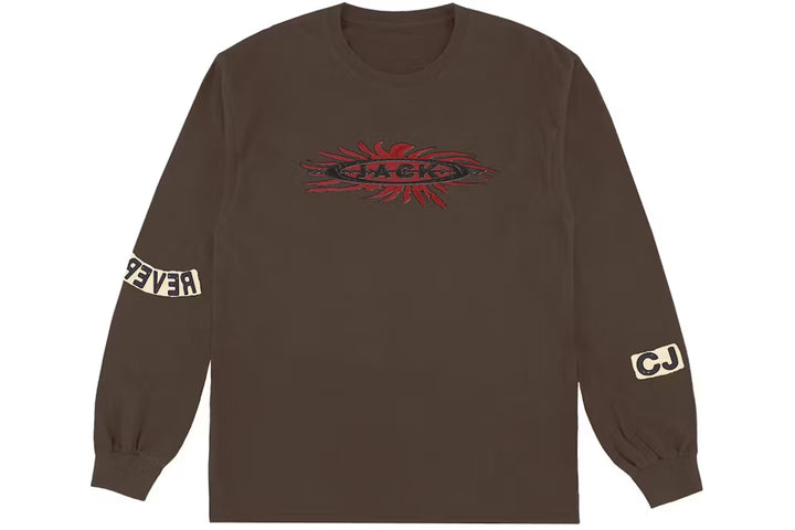 Travis Scott Reverse Jack Long Sleeve T-shirt Brown