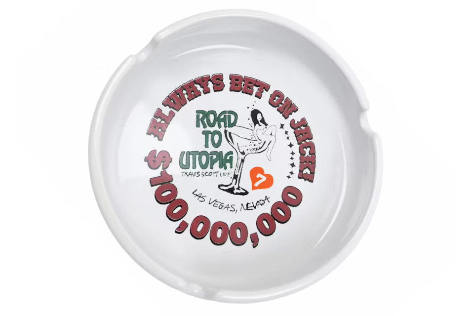 Travis Scott Road to Utopia Las Vegas Ashtray White