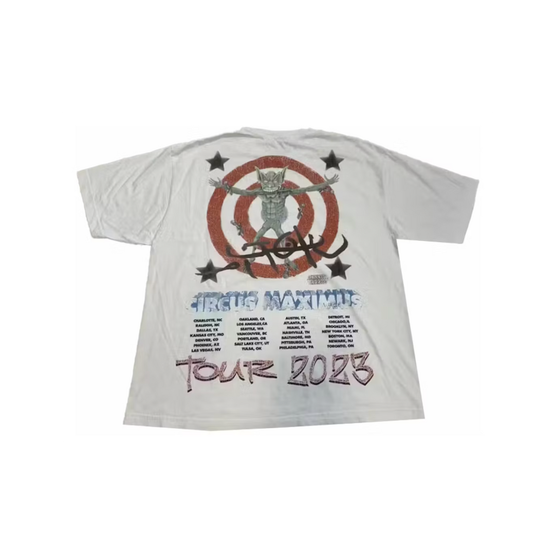 Travis Scott Utopia Circus Maximus 2023 Tour III Tee White