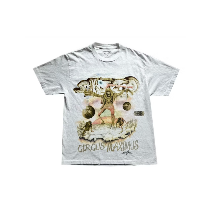 Travis Scott Utopia Tour Skitzo Circus Maximus Tee White