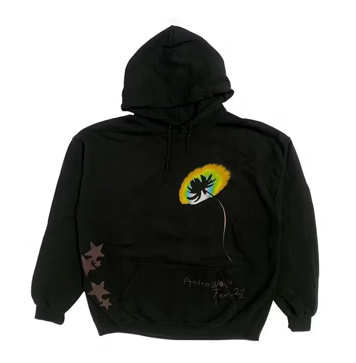 Travis Scott Astrofest Face Melt Hoodie Black Front Lodz Polska