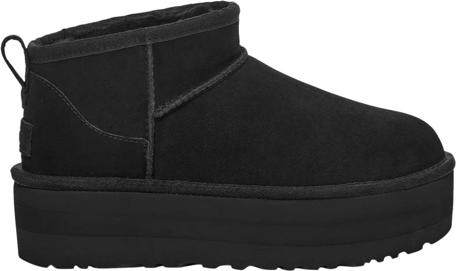 UGG Classic Ultra Mini Platform Boot Black (Women's) bok zewnetrzny Lodz Polska