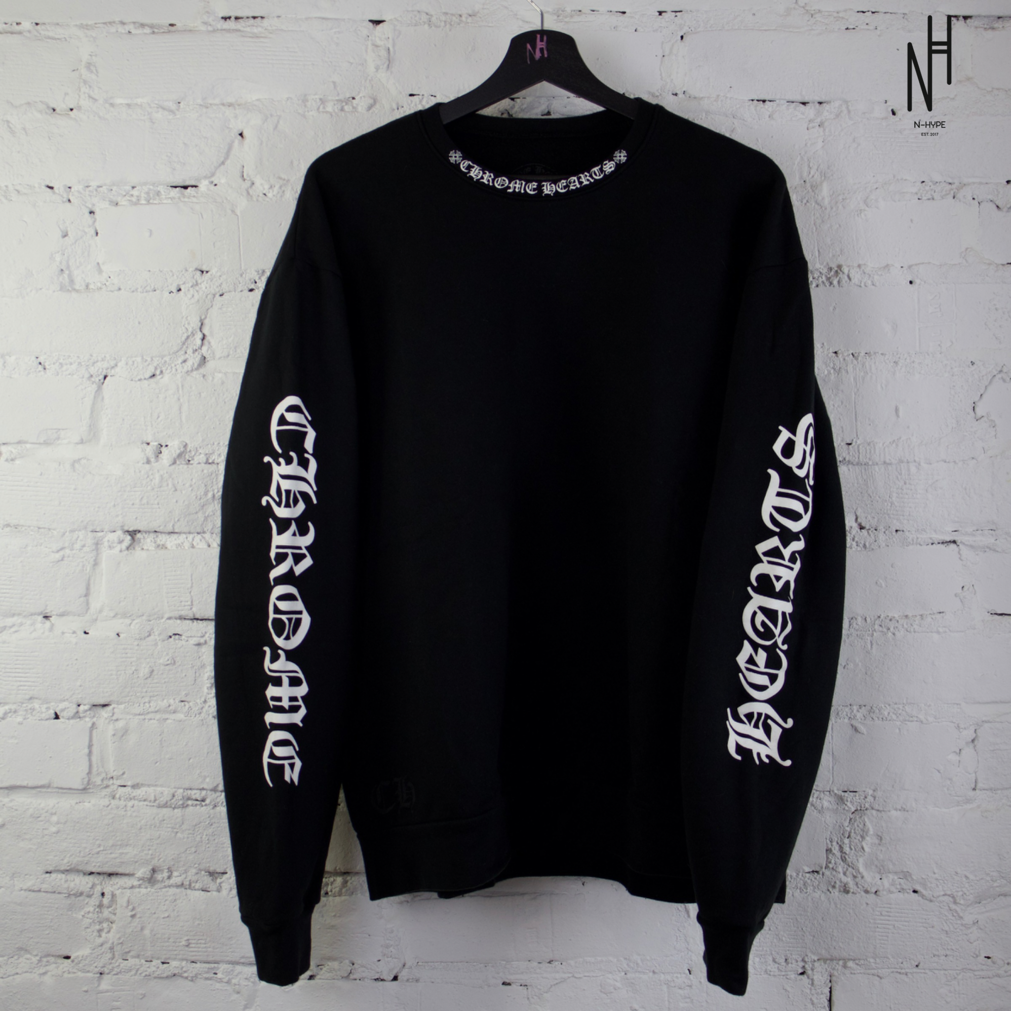 Chrome Hearts Neck Logo Crewneck Black