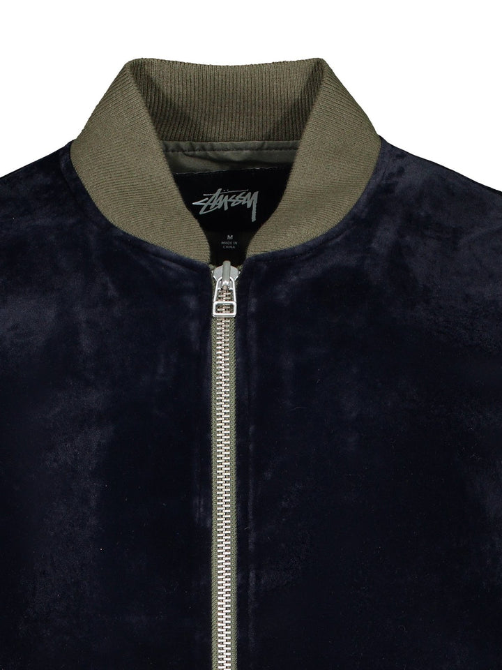 Stussy Velvet Bomber Navy